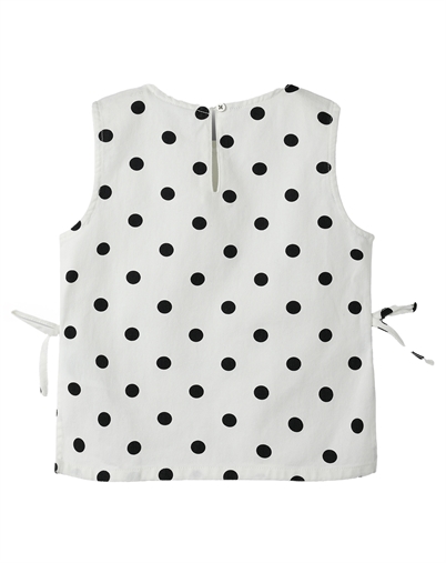 Name It - NKFDot Top - Antique White/ Dot